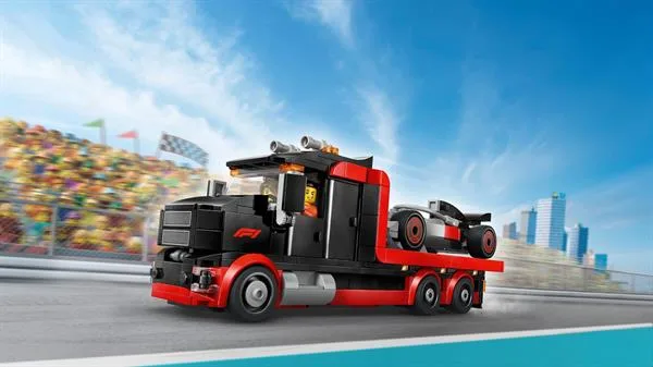 LEGO City Грузовик F1 с гоночным автомобилем Audi 508 деталей Пластик 8x28x26 см