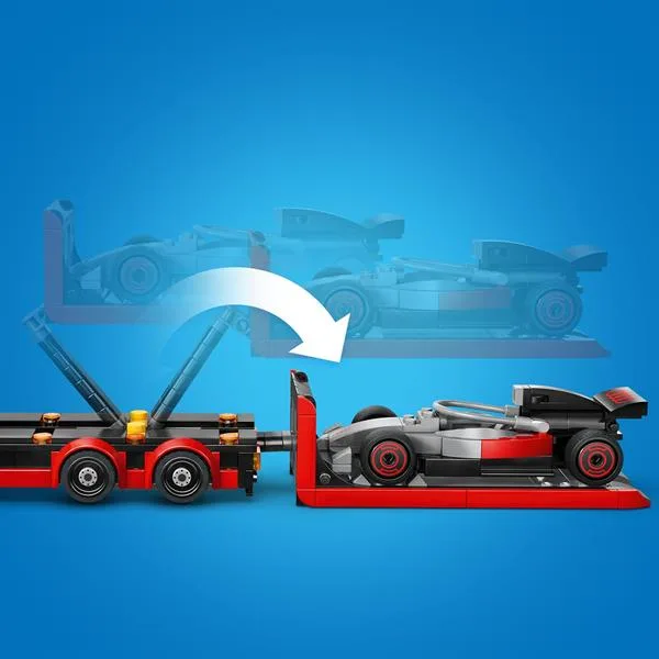 LEGO City Грузовик F1 с гоночным автомобилем Audi 508 деталей Пластик 8x28x26 см