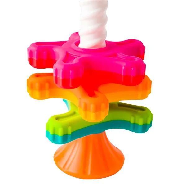 Пирамидка-спиннер Fat Brain Toys АБС пластик 23 см разноцветная