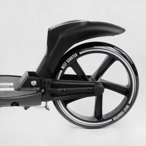 Двоколісний самокат Best Scooter з ручним гальмом та амортизаторами для дітей та дорослих.