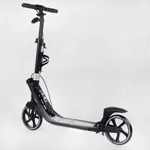 Двоколісний самокат Best Scooter з ручним гальмом та амортизаторами для дітей та дорослих.