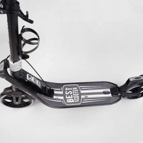Двоколісний самокат Best Scooter з ручним гальмом та амортизаторами для дітей та дорослих.