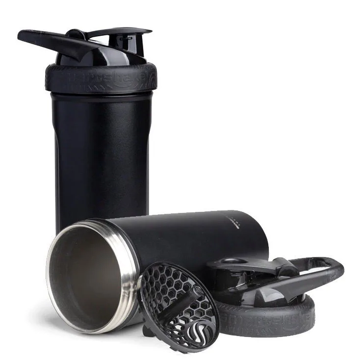 Шейкер спортивний SmartShake нержавіюча сталь 750 мл чорний