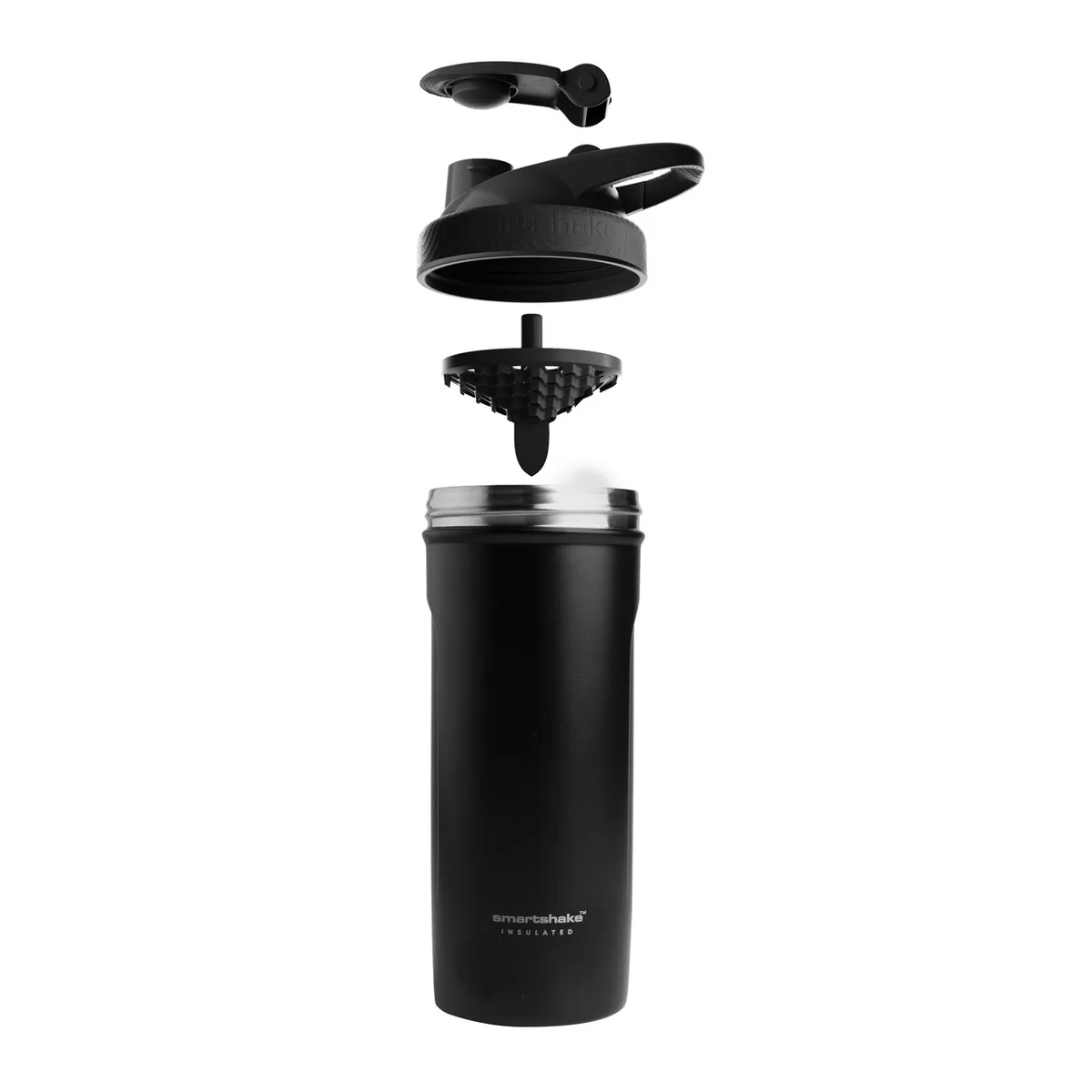 Шейкер спортивний SmartShake нержавіюча сталь 750 мл чорний