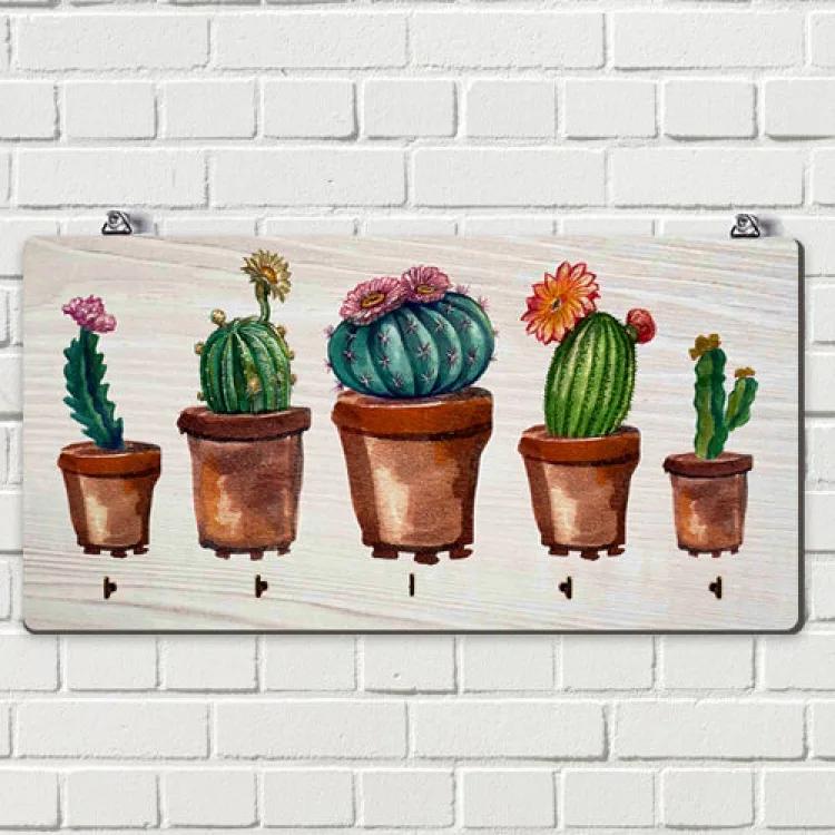 Ключниця настінна дерево 36х18 см Cactus