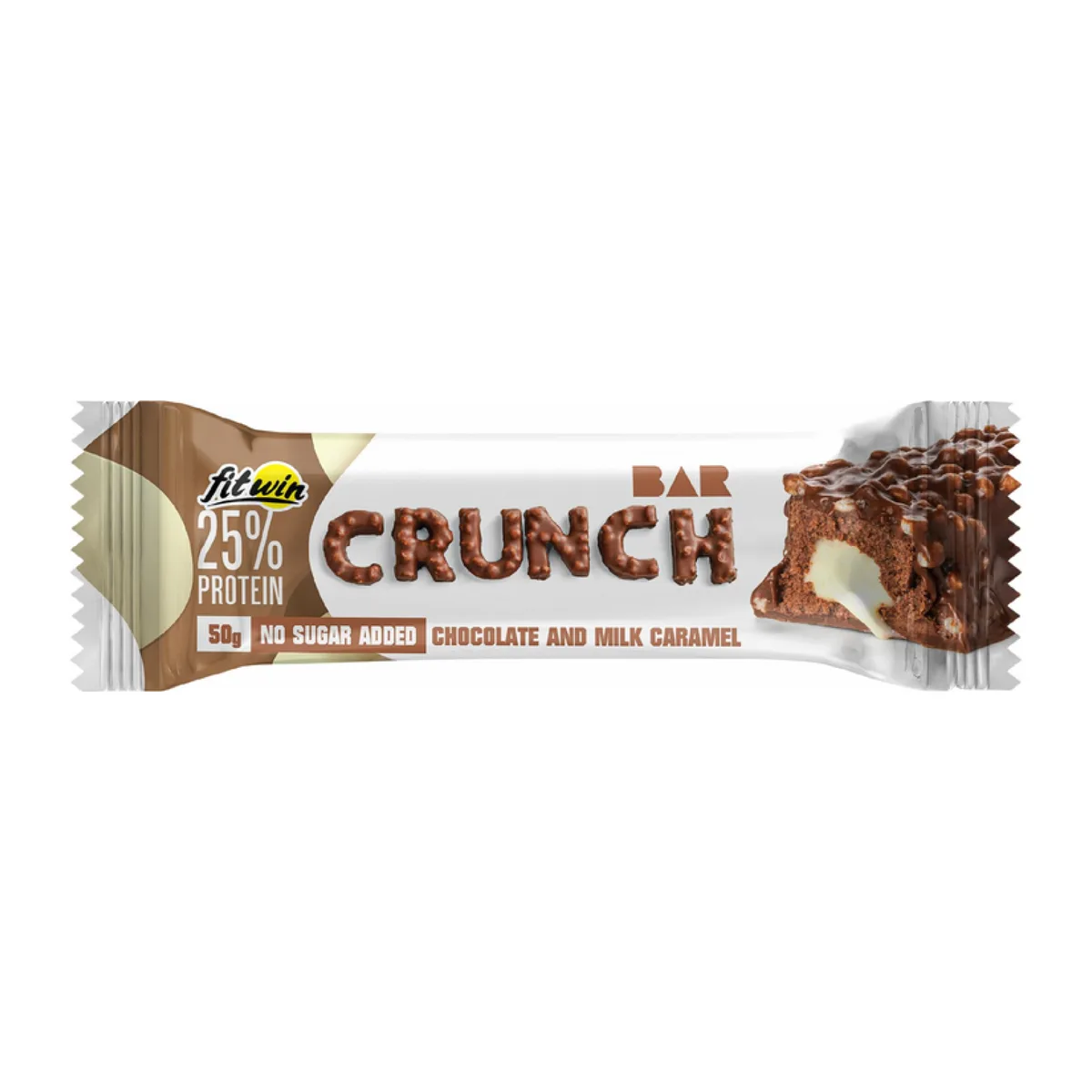FitWin Crunch Bar 12x50g Протеїновий батончик Шоколад і молочна карамель