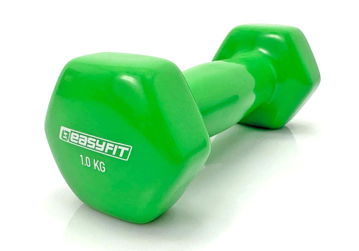 Гантель EasyFit вінілова 1 кг салатова