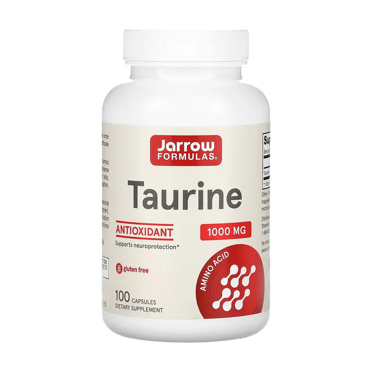 Таурин 1000 Jarrow Formulas капсули 100 шт рослинний желатин