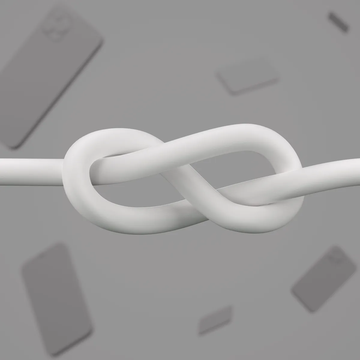 Кабель USB-A > Lightning для зарядки/синхронизации Belkin 1м, силиконовый с клипсой, белый