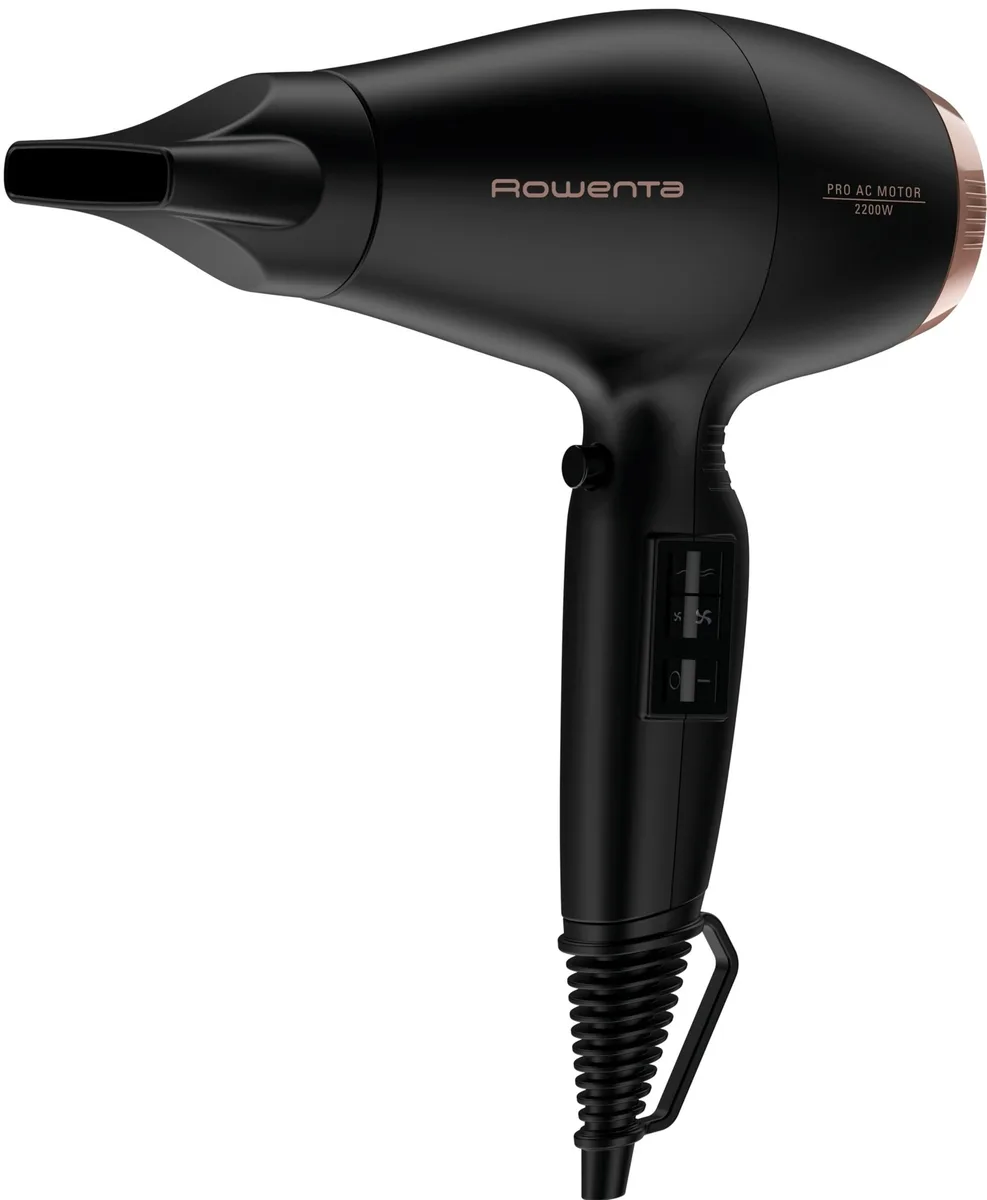 Фен Rowenta 2200Вт черный с диффузором и ионизацией