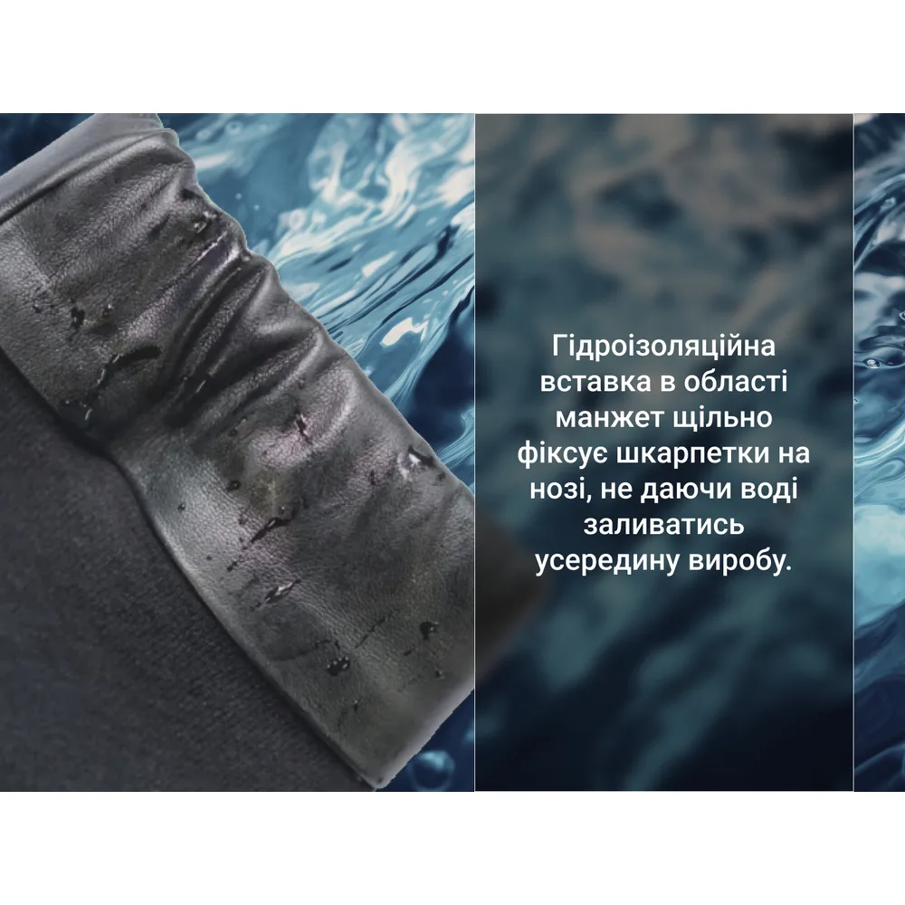 Водонепроникні шкарпетки Dexshell мериносова шерсть XL чорні