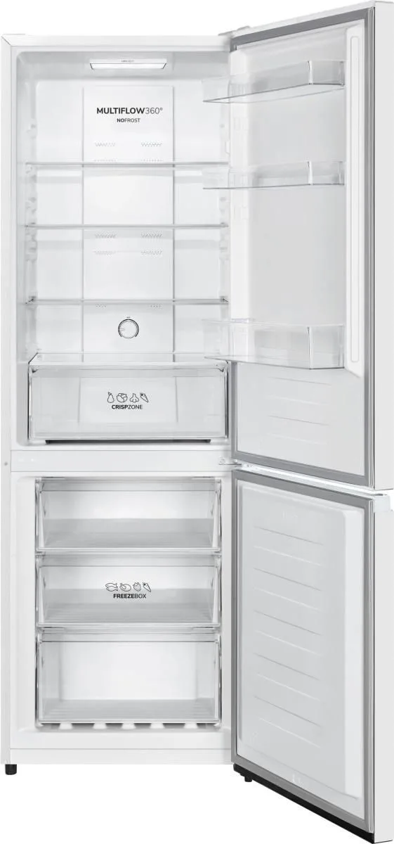 Холодильник с нижней морозильной камерой Gorenje, 178,5x59,5x59 см, 2 двери, 207(80) л, класс энергоэффективности А++, NF+, зона свежести, внутреннее освещение