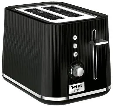 Тостер Tefal Loft 850Вт, функція розморожування, пластиковий корпус, чорний колір.