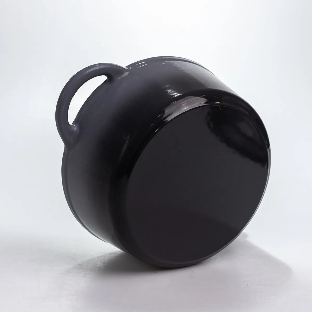 Чавунна каструля Premium Cookware 2.5 л Емальована Сіра 22 см