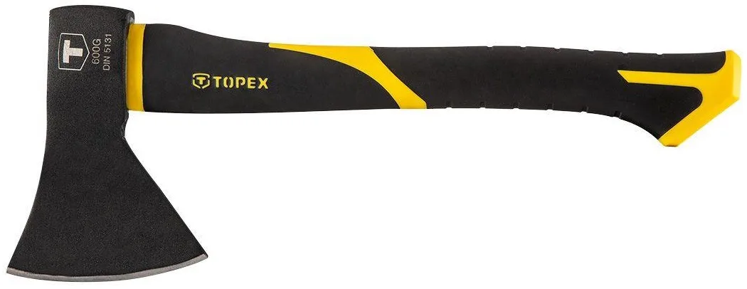 Сокира універсальна TOPEX 600г 370мм для садових робіт з руків'ям зі скловолокна ергономічна рукоятка