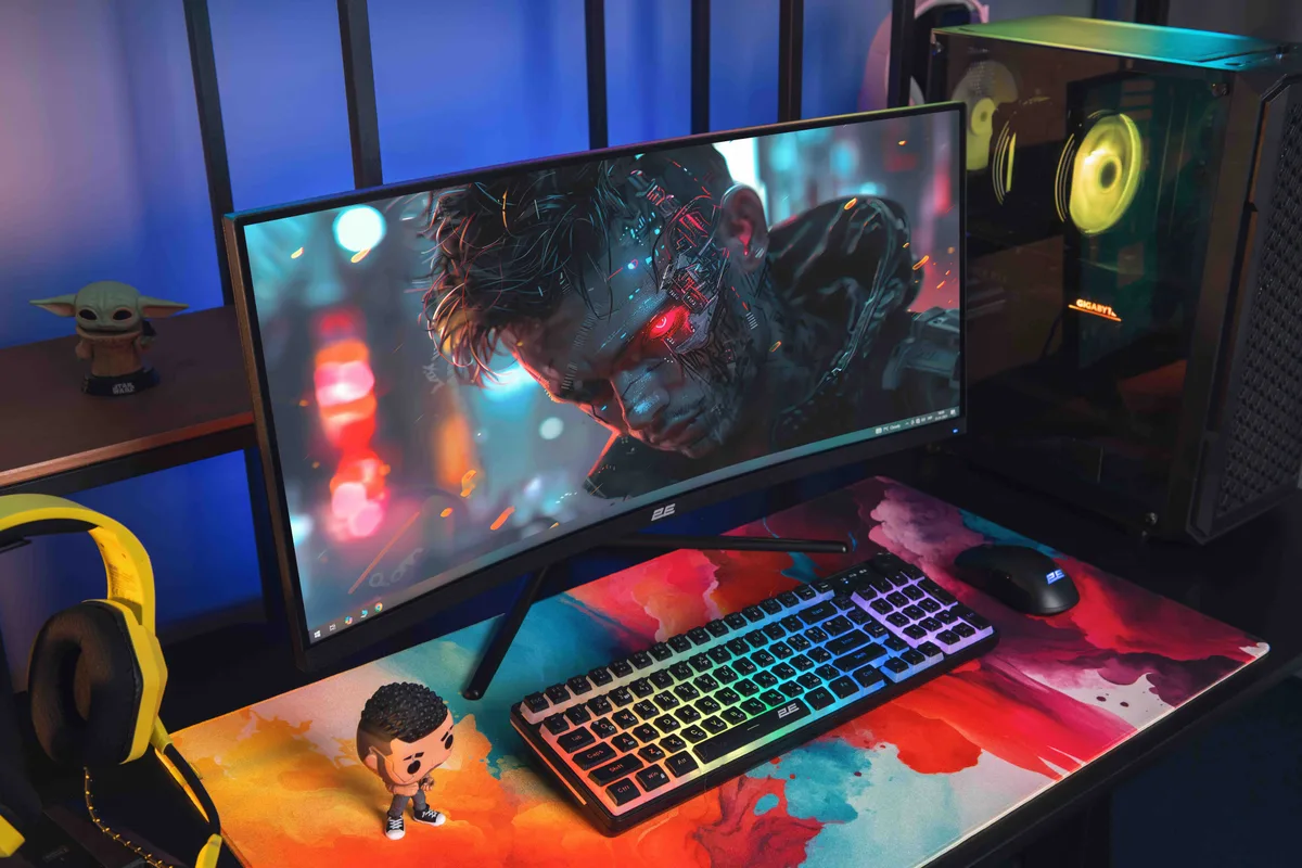 Монітор 2E GAMING 30" G3024B 2xHDMI, DP, Audio, VA, 2560x1080, 21:9, 200Hz, 1ms, CURVED, FreeSync