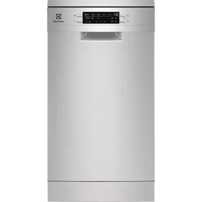Посудомоечная машина Electrolux, 10 комплектов, класс E, 45 см, с дисплеем, инверторным двигателем, третьей корзиной, из нержавеющей стали