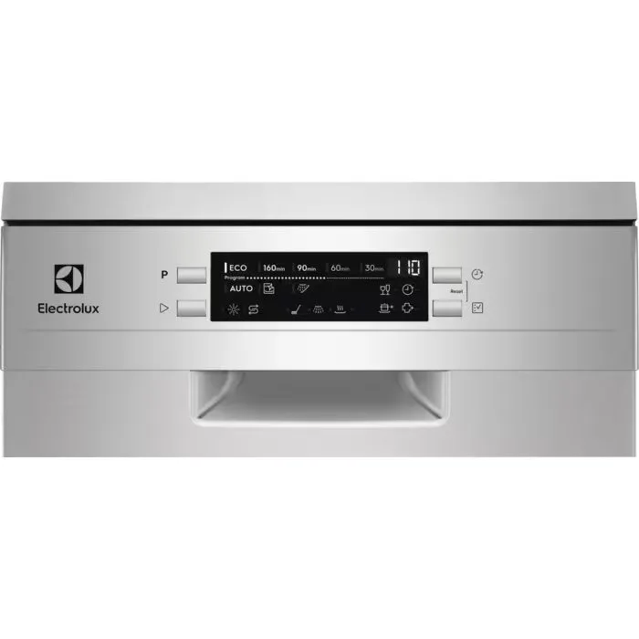 Посудомоечная машина Electrolux, 10 комплектов, класс E, 45 см, с дисплеем, инверторным двигателем, третьей корзиной, из нержавеющей стали
