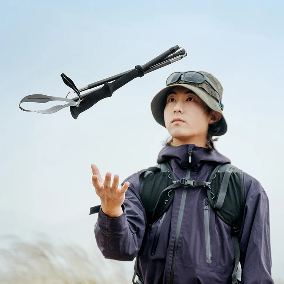 Трекінгова палиця Naturehike алюміній карбон 110 см чорна