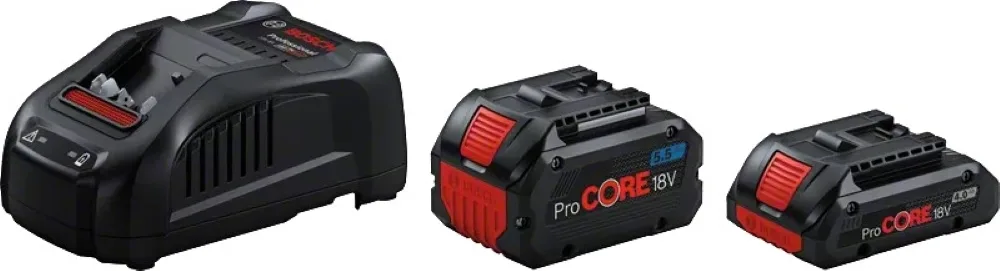 Комплект акумуляторів та зарядного пристрою Bosch Professional ProCore 18В 2x18В 4А·год+5.5А·год ЗП GAL 1880 CV