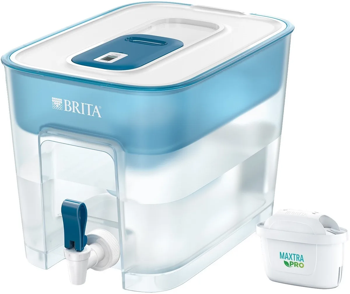 Фільтрувальний глечик Brita Flow Memo MXPro 8.2л (5.2л очищеної води) з картриджем, синій.
