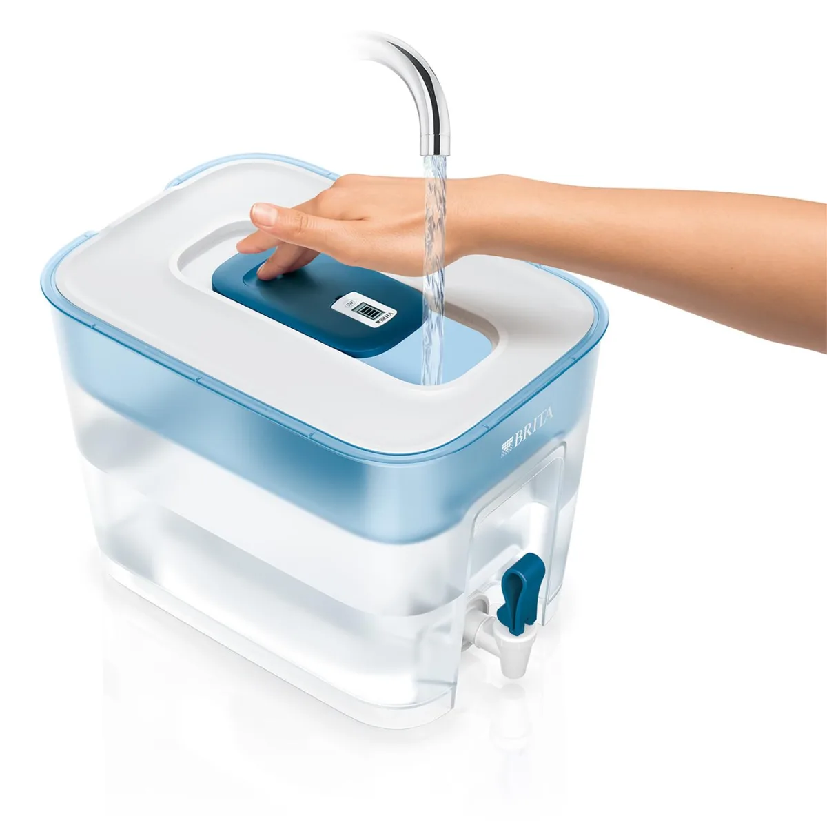 Фильтровальный кувшин Brita Flow Memo MXPro 82л (52л очищенной воды) с картриджем, синий