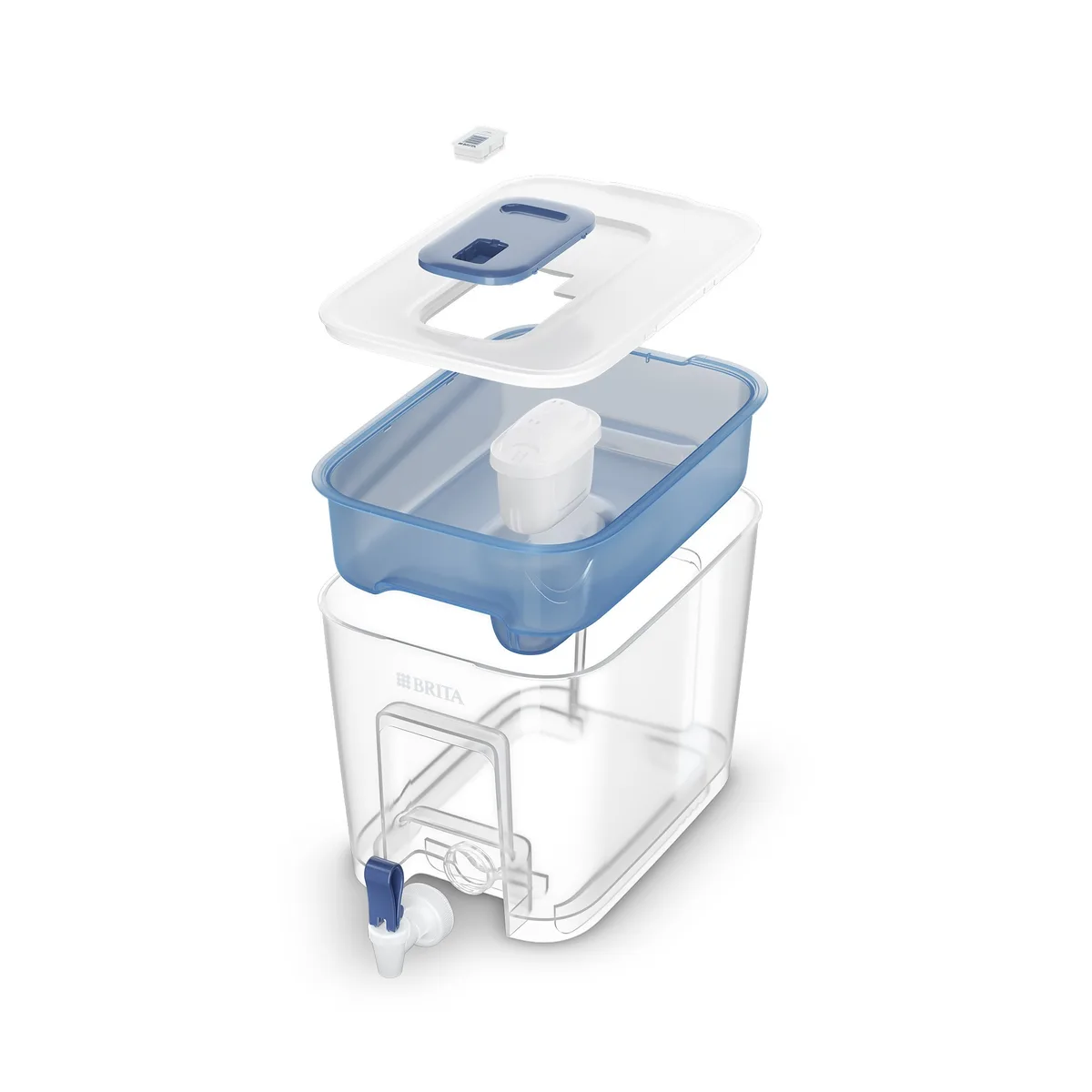 Фильтровальный кувшин Brita Flow Memo MXPro 82л (52л очищенной воды) с картриджем, синий