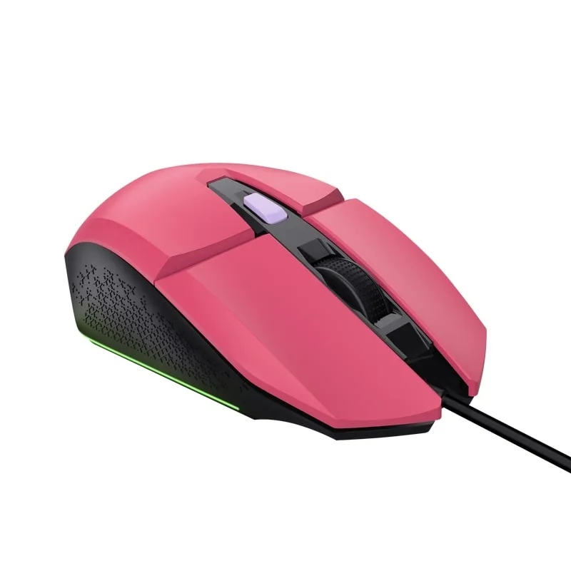 Миша Trust GXT 109 Felox, RGB, USB-A, рожевий