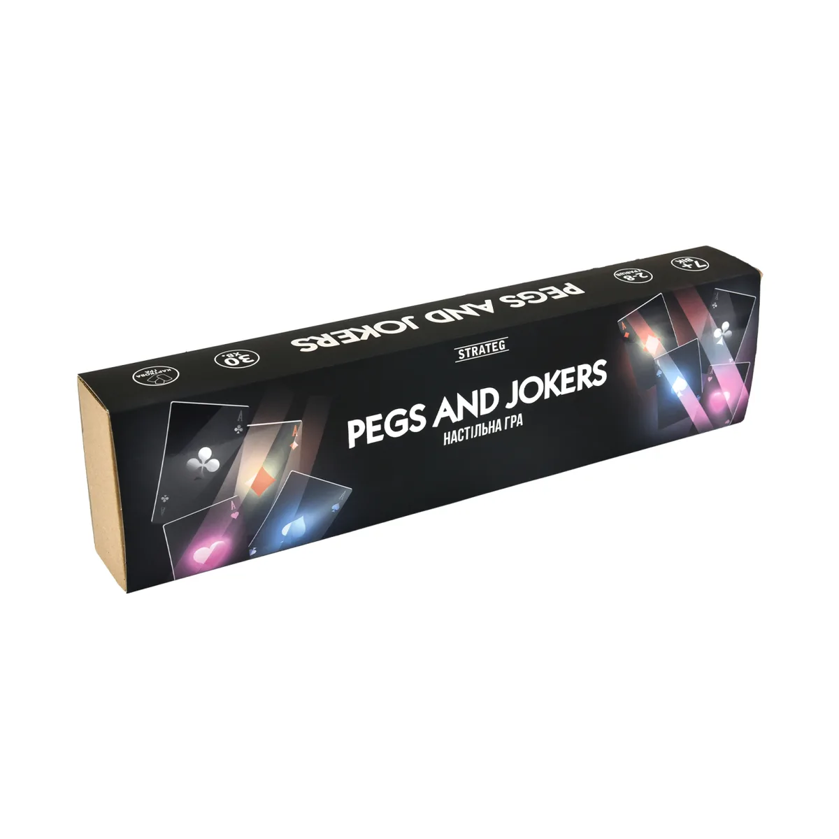 Настільна гра Pegs and Jokers 2-8 гравців 30 хв картонна коробка 42,5х10,3х5 см