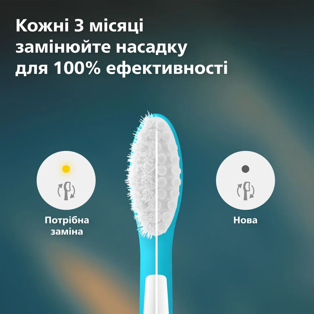 Насадка для зубної щітки Philips для дітей 2 шт м'яка біопластикова
