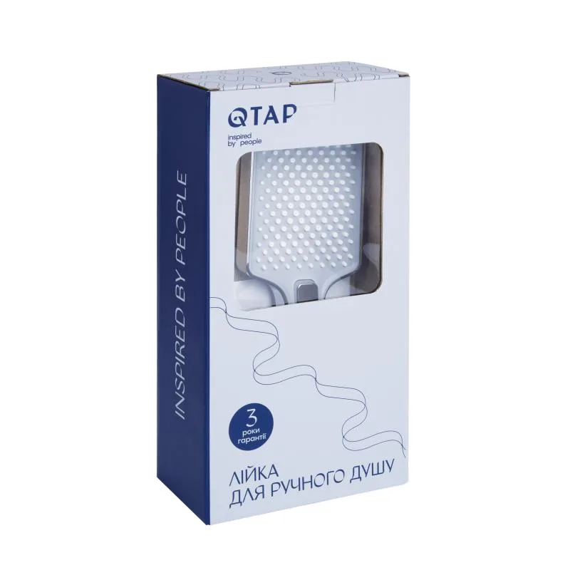 Лейка для ручного душа Qtap Rucni 95х50х255 мм ABS пластик Хром