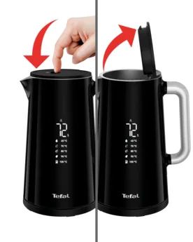 Электрочайник Tefal SMART, 17л, LED экран с двойной изоляцией, глянцевый, черный