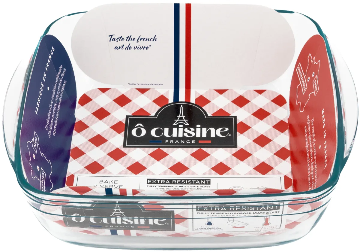 Форма O Cuisine боросилікатне скло квадратна 25х22х7 см