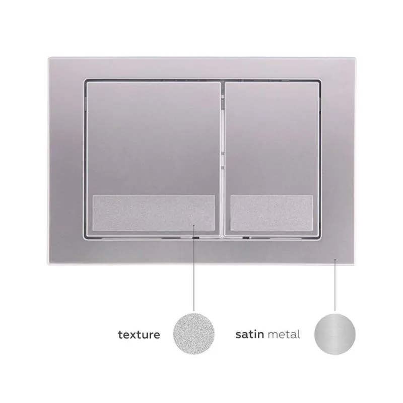 Панель змиву для унітаза механічна Qtap Nest квадратна ABS 240х180х30 мм сатинова