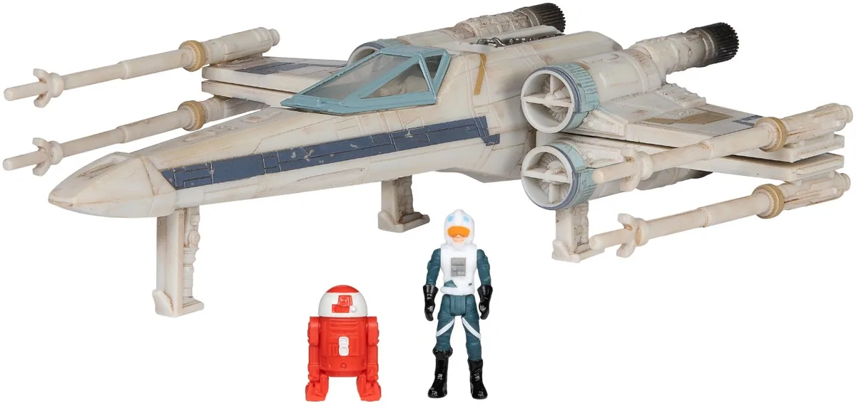 Ігрова колекційна фігурка Star Wars Medium Vehicle Транспорт та фігурка X-Wing (Blue 1) + Antoc Merric & R2-R9