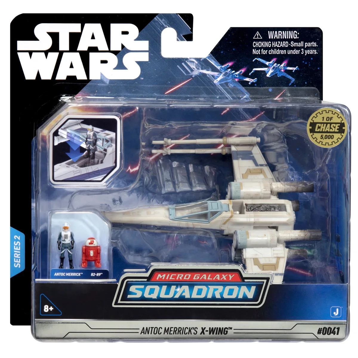 Ігрова колекційна фігурка Star Wars Medium Vehicle Транспорт та фігурка X-Wing (Blue 1) + Antoc Merric & R2-R9