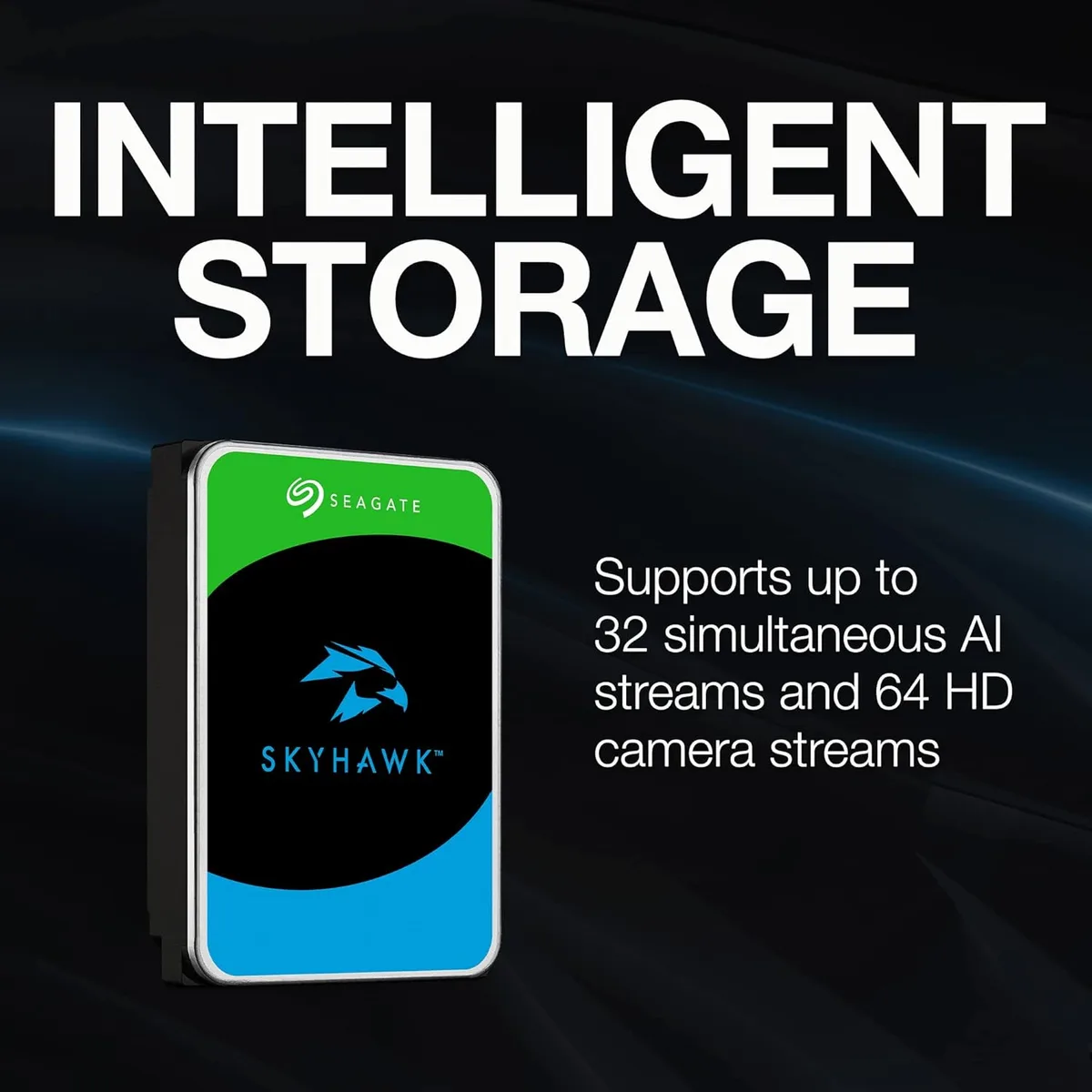 Жорсткий диск Seagate 16TB 3,5" SATA для відеоспостереження та AI-аналітики