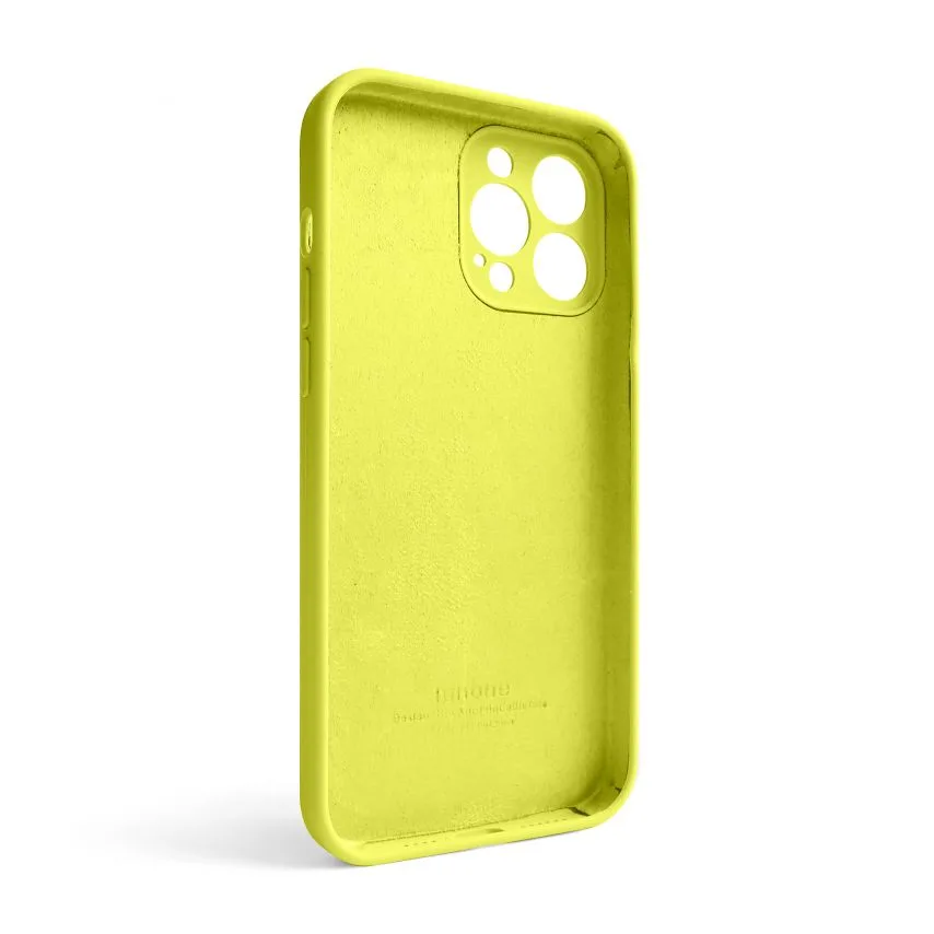 Чохол силіконовий для смартфона 13 Pro Max жовтий закрита камера