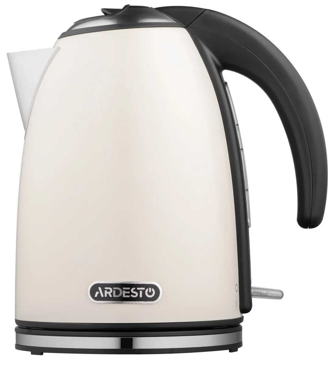 Електрочайник ARDESTO 1.7л, Strix, металевий, бежевий глянцевий.