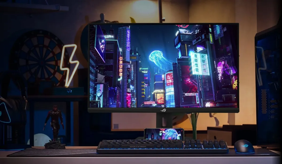 Монитор Asus 27" ROG Strix XG27UCG HDMI, DP, USB-C, Audio, IPS, 3840x2160, 160Hz, 1ms, sRGB 130%, AdaptiveSync, Pivot, HDR400