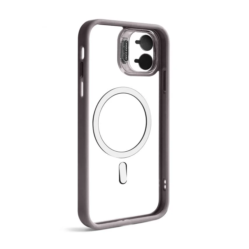 Чохол MagSafe для iPhone 11 силікон light grey з підставкою та захистом для камер