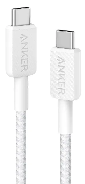 Кабель Anker USB-C до USB-C 1,8 м Нейлон Білий