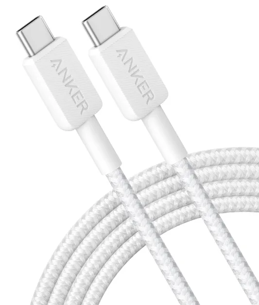 Кабель Anker USB-C до USB-C 1,8 м Нейлон Білий