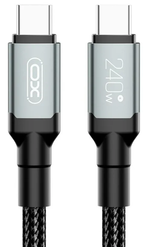 Кабель XO USB Type-C до USB Type-C 1 м Чорний 240W