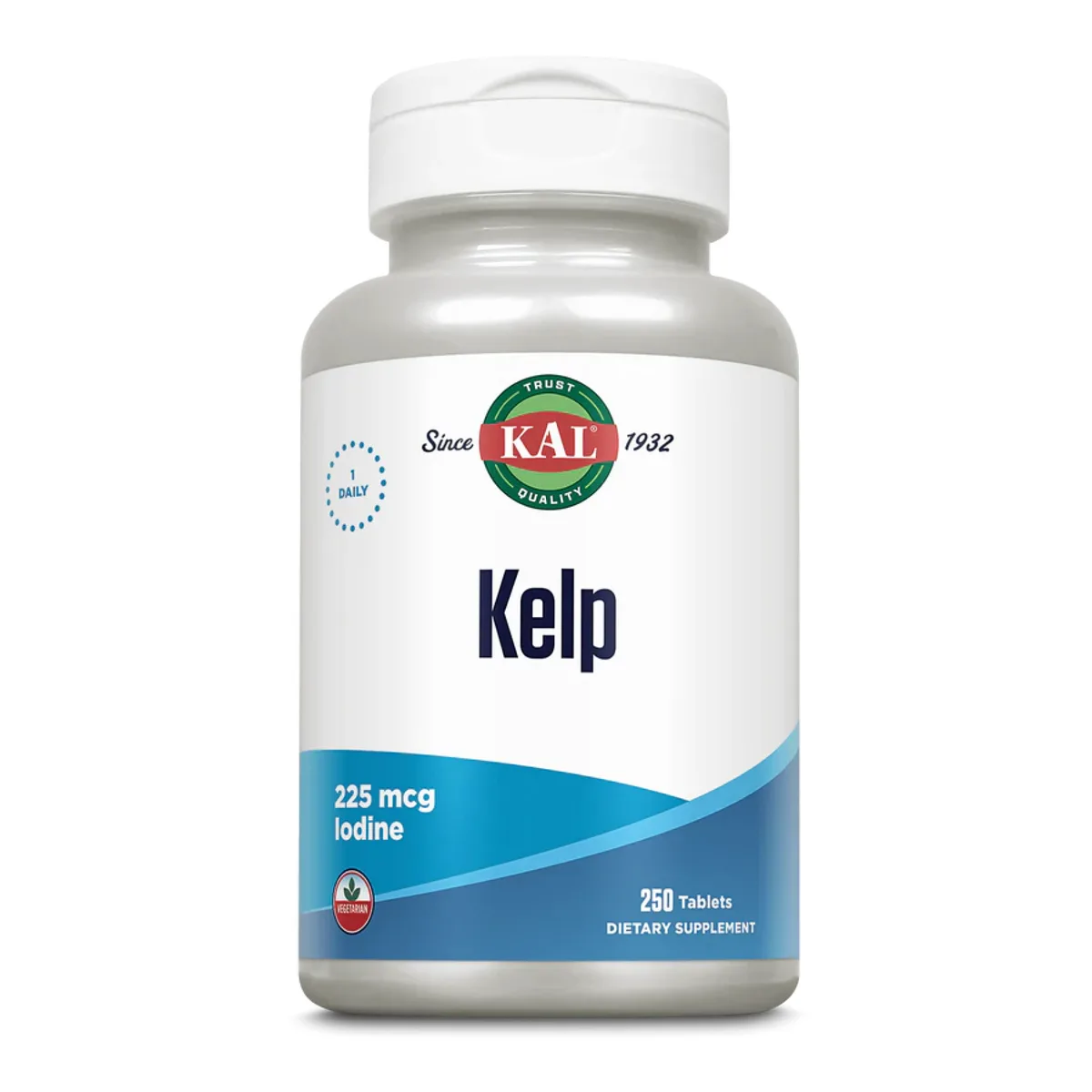 KAL Kelp Iodine 225 мкг 250 таблеток Вегетаріанська формула