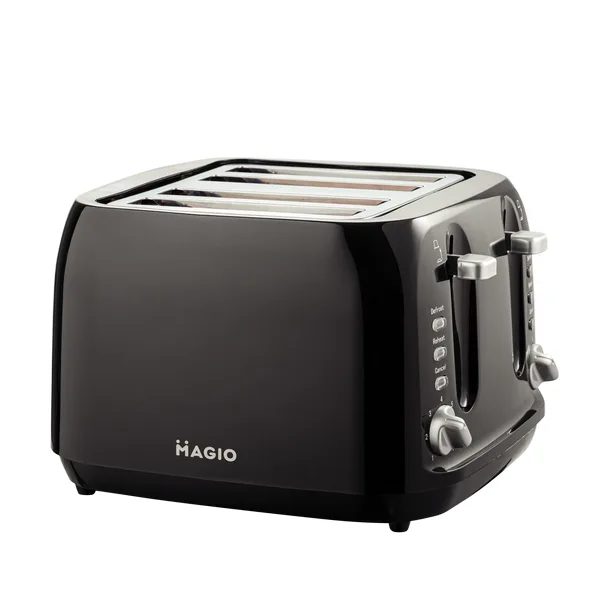Тостер Magio MG-283 1400 Вт 7 ступенів підсмажування компактний чорний