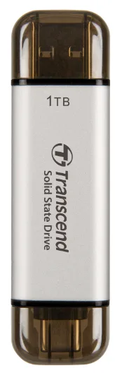 SSD накопичувач Transcend 1TB Portable USB Type-C/A Срібний