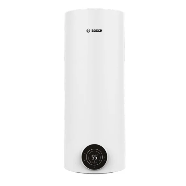 Электрический водонагреватель BOSCH круглой формы Tronic 4000T, объемом 50 литров, мощностью 1,5 кВт, с сухим теном, для вертикального монтажа, с электронным управлением