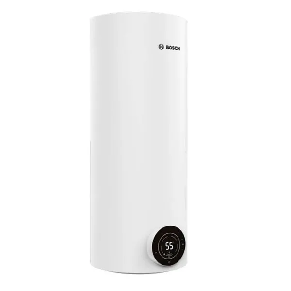 Электрический водонагреватель BOSCH круглой формы Tronic 4000T, объемом 50 литров, мощностью 1,5 кВт, с сухим теном, для вертикального монтажа, с электронным управлением