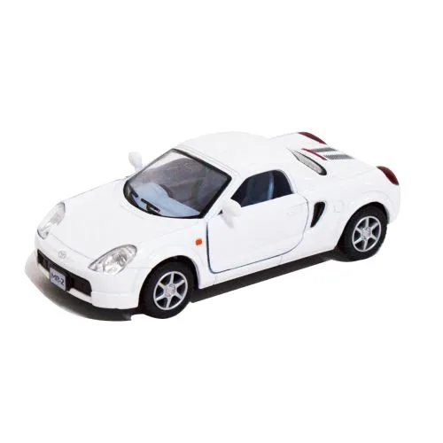 Машинка KINSMART Toyota MR2 инерционная металлическая белая с открывающимися дверями 1:32